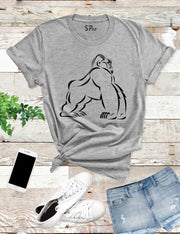 Gorilla Pose Funny T Shirt
