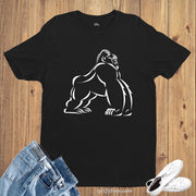 Gorilla Power Muscle Bicep Tricep Gym T Shirt