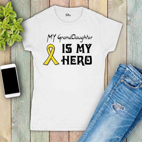 Granddaughter Is My Hero Awareness Women T Shirt