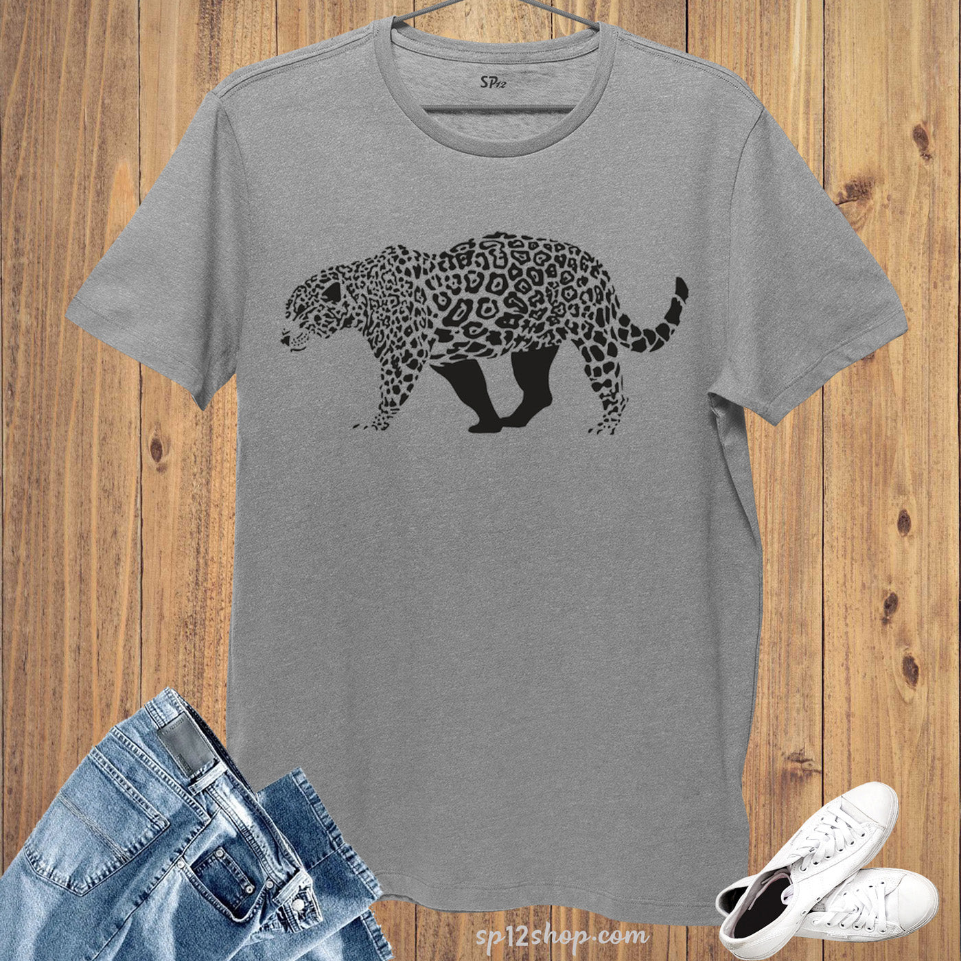 Graphic Animal T shirt Leopard Character Safari Wild