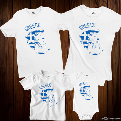 Greece Flag T Shirt Olympics FIFA World Cup Country Flag Tee Shirt
