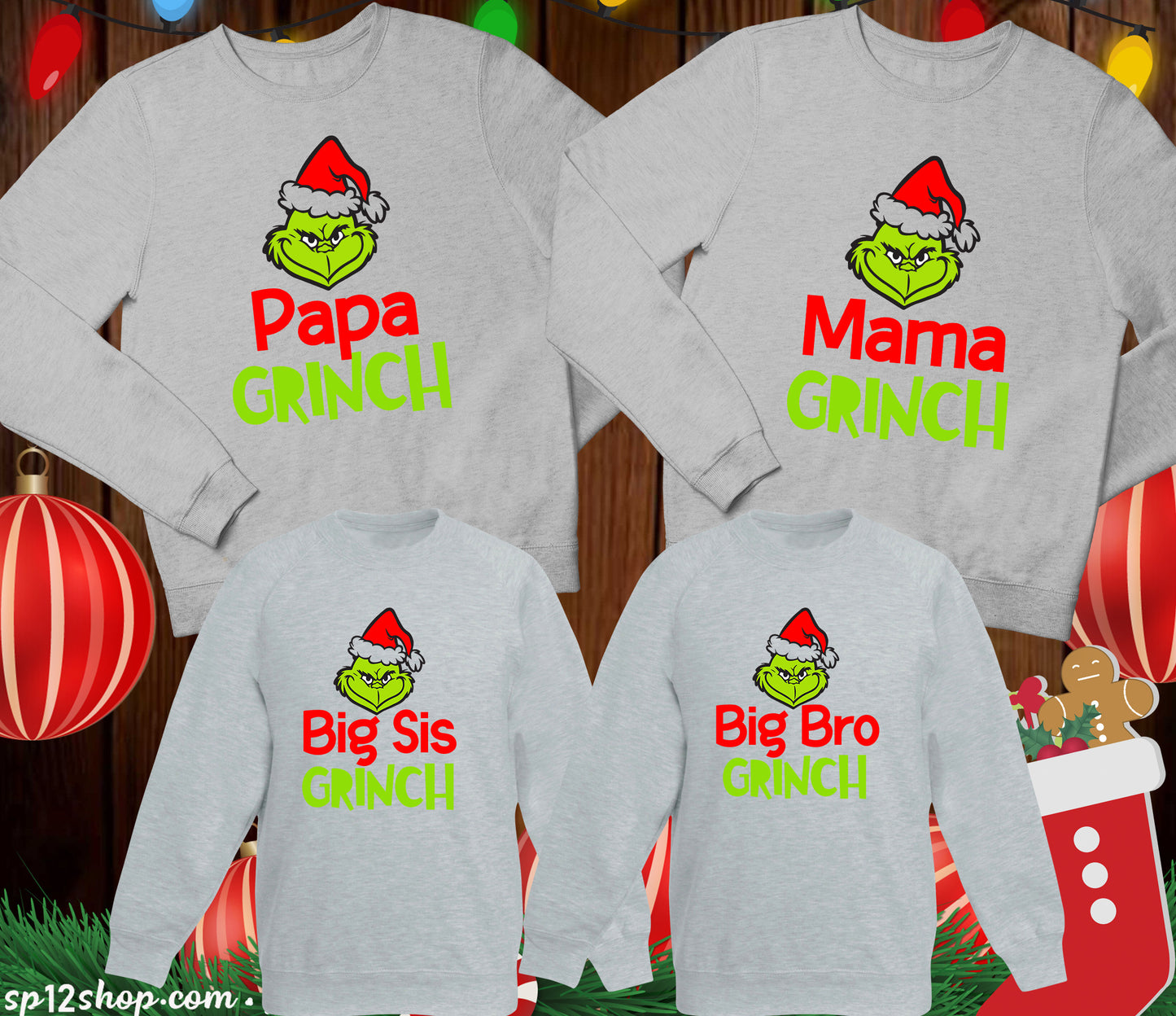Grinch Christmas Family Sweatshirt