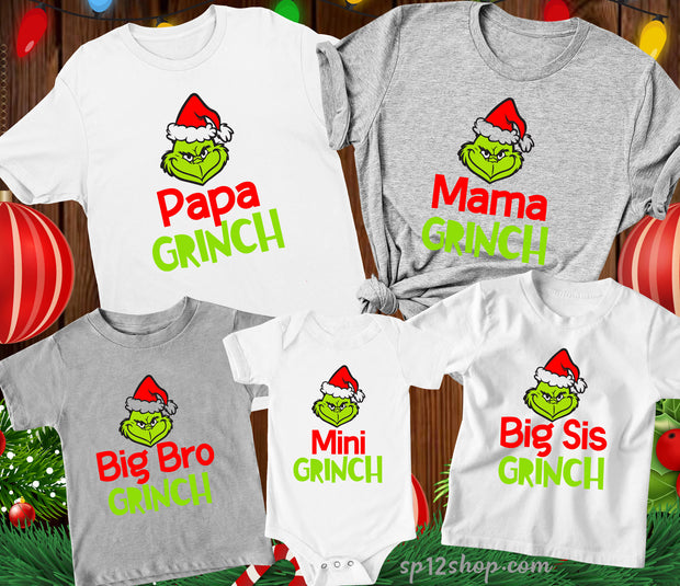 Grinch Christmas Family T Shirt