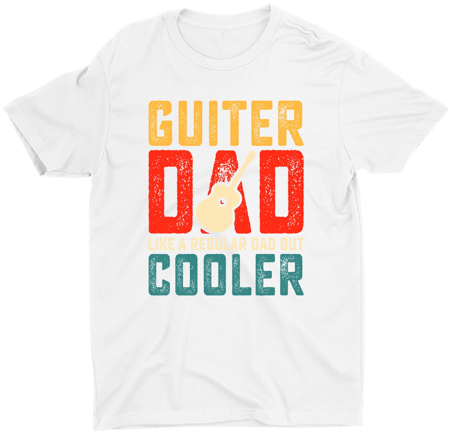 Awesome Guitar Dad Like A Regular Dad But Cooler Custom Dad T-Shirt