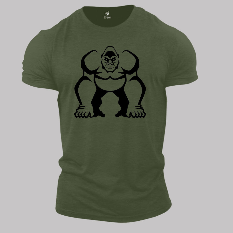 Gym Crossfit Bodybuilding Animal  T shirt Gorilla Muscles Biceps
