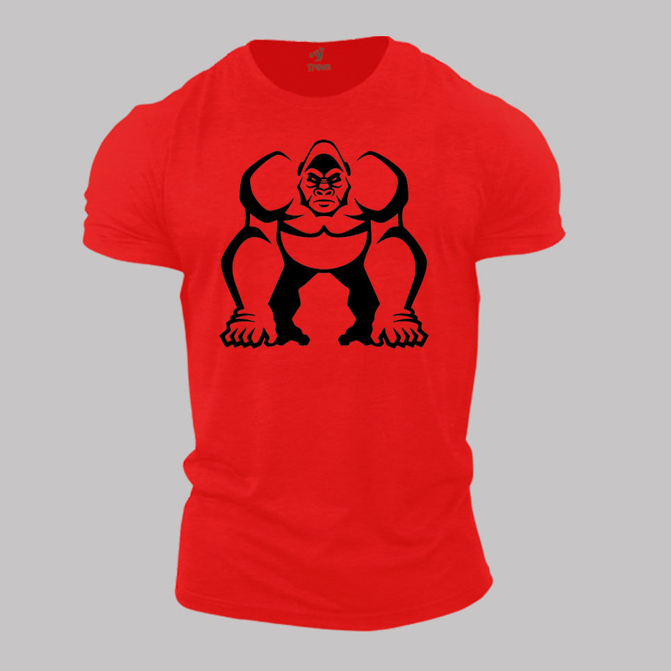 Gym Crossfit Bodybuilding Animal  T shirt Gorilla Muscles Biceps