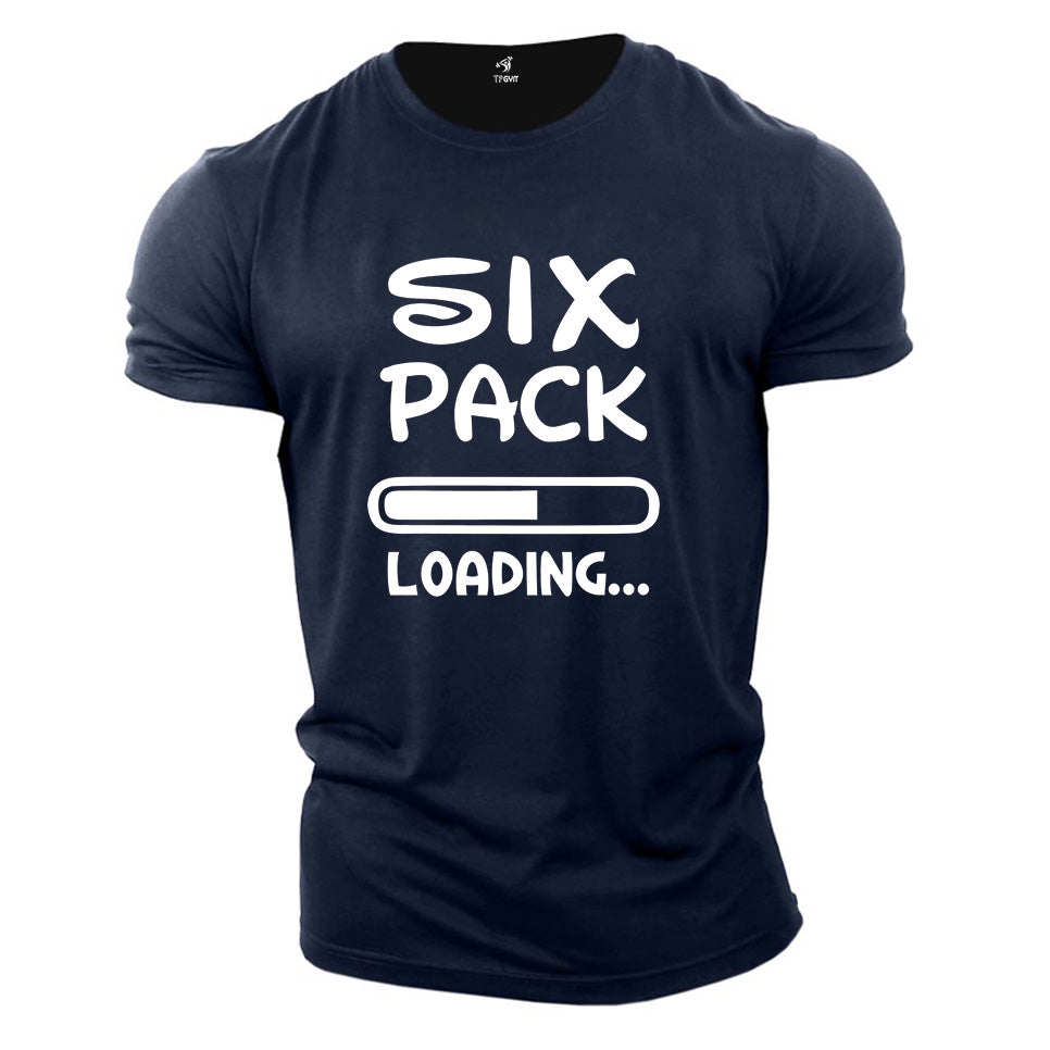 Gym Fitness crossfit T shirt Six Pack Loading Downloading