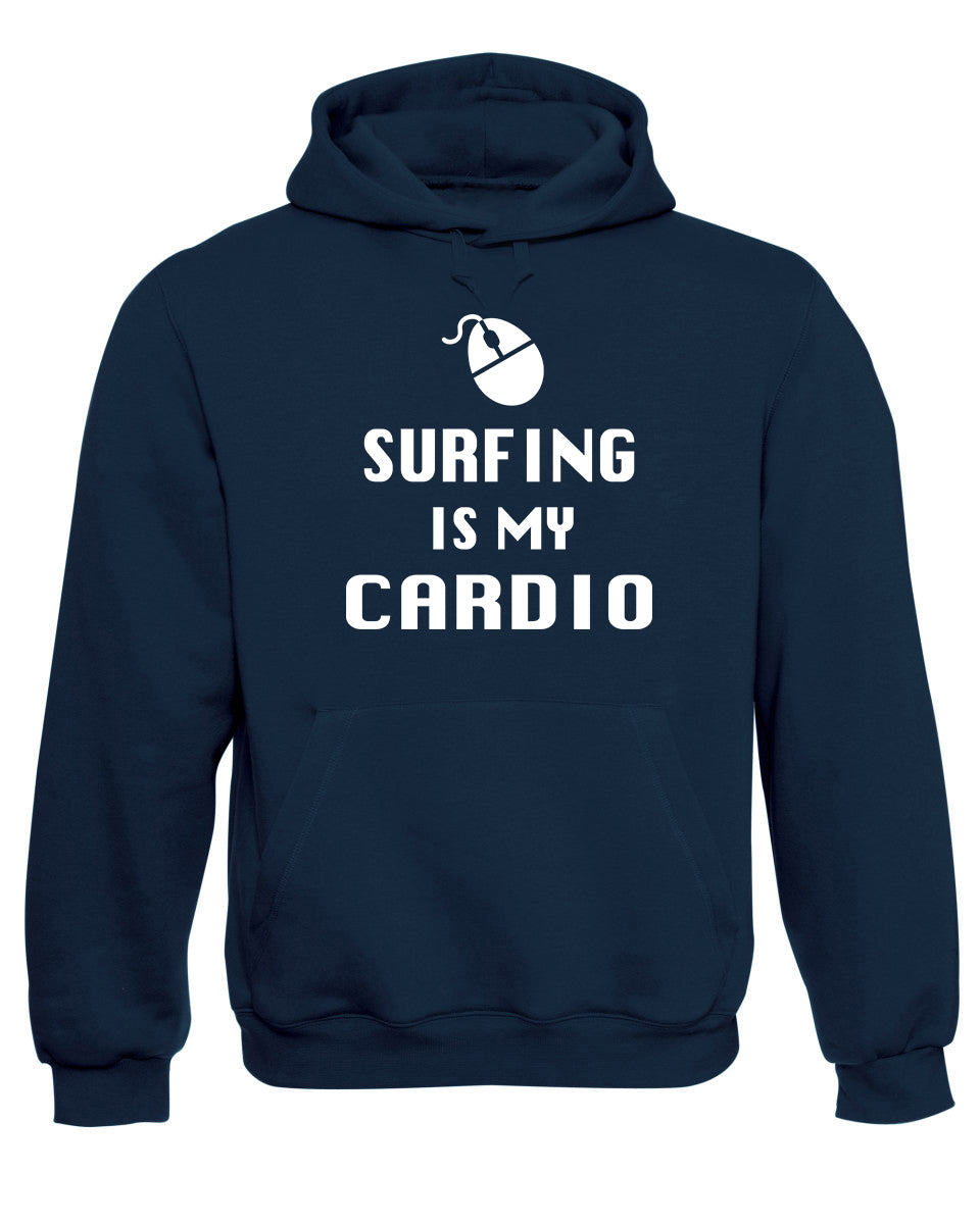 Surfing Is My Cardio Sports Funny Slogan Hoodie