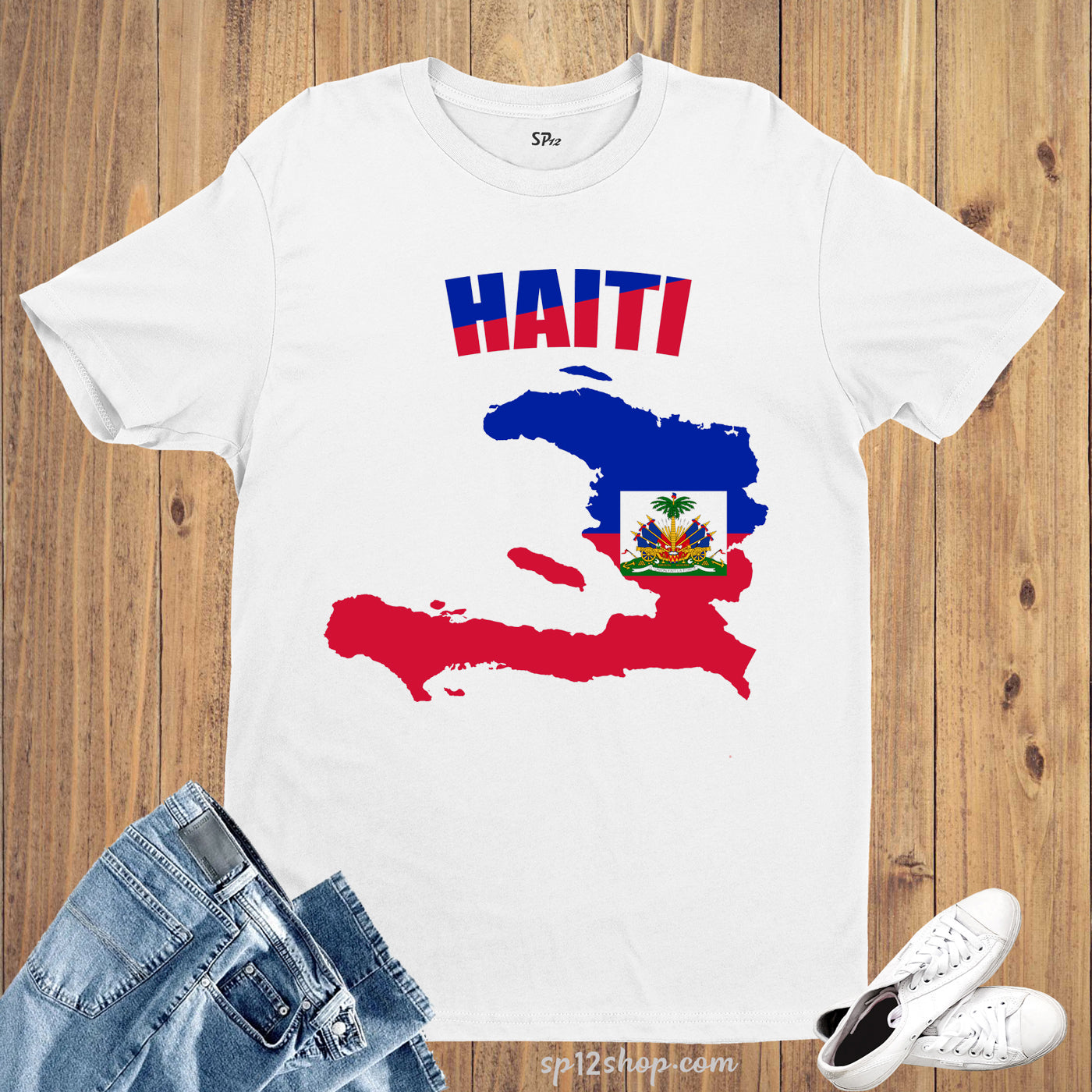Haiti Flag T Shirt Olympics FIFA World Cup Country Flag Tee Shirt