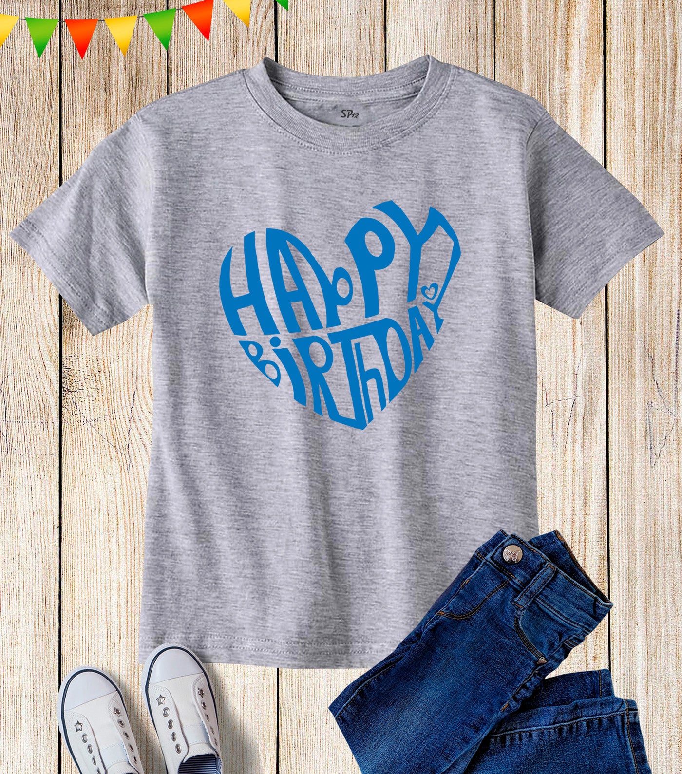 Kids Happy Birthday Word Art Slogan T Shirt