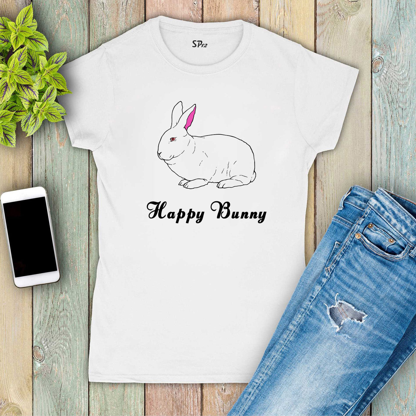 Happy Bunny Graphic Women T Shirt