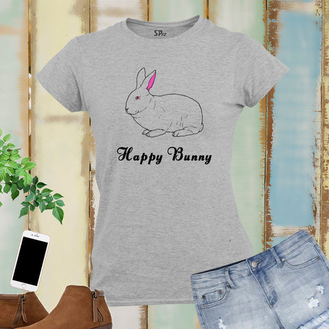 Happy Bunny Graphic Women T Shirt