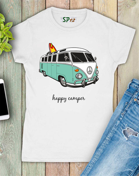 Happy Camper Graphic Women T Shirt