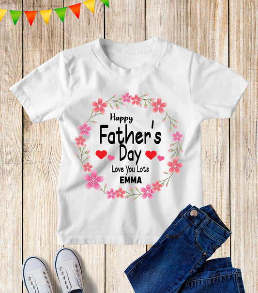 Happy Father's Day Personalised Kids T Shirt