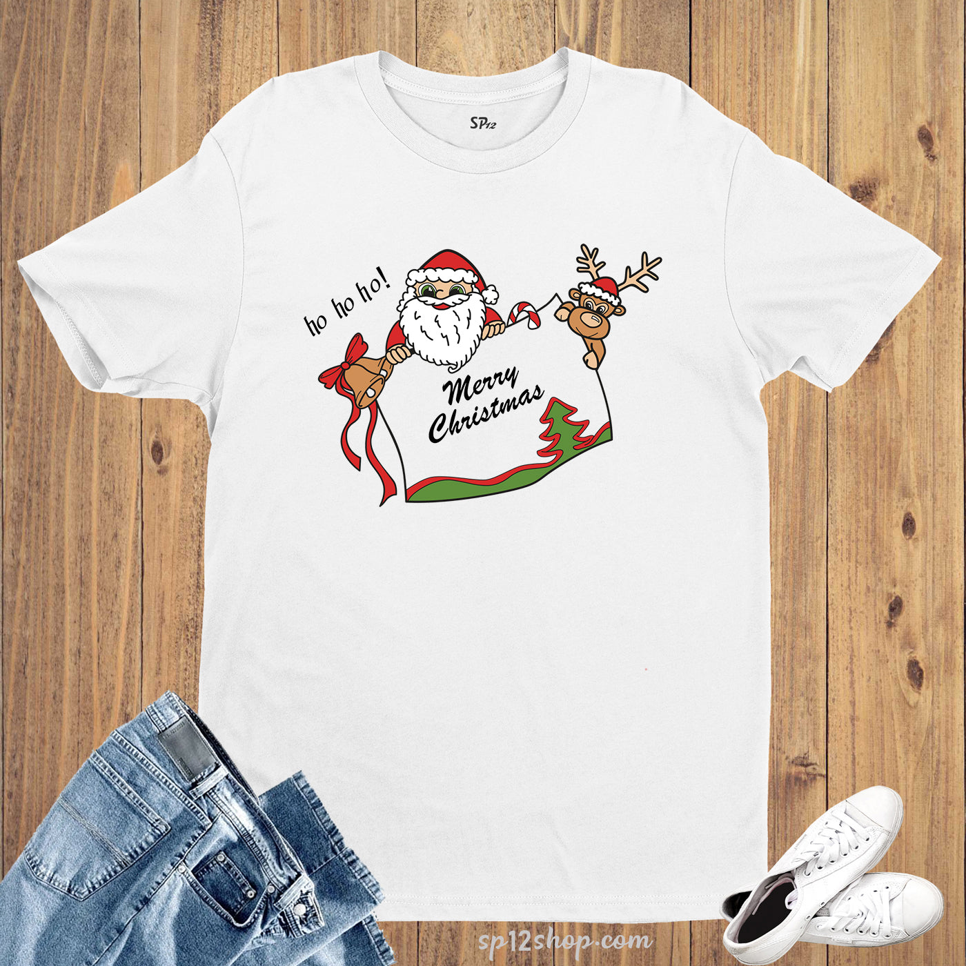 Ho Ho Ho Merry Christmas Santa Claus Gift T shirt