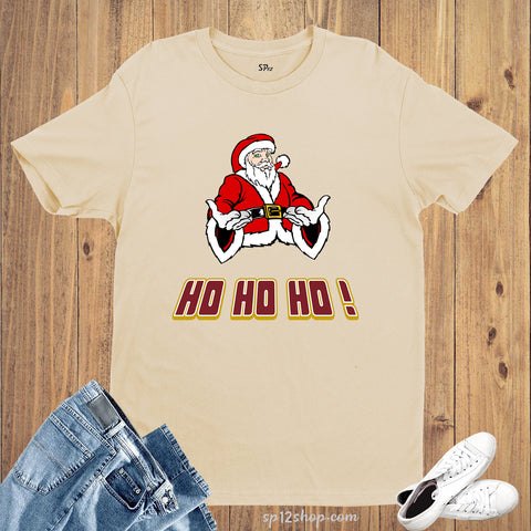 Ho Ho Ho Santa Claus Character Funny Christmas T-shirt