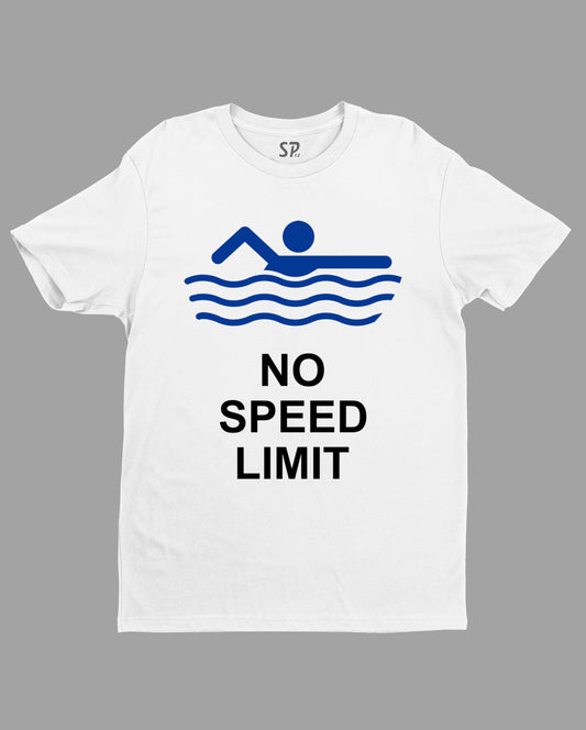 Hobby T shirt No Speed Limit Swimming Race Pool