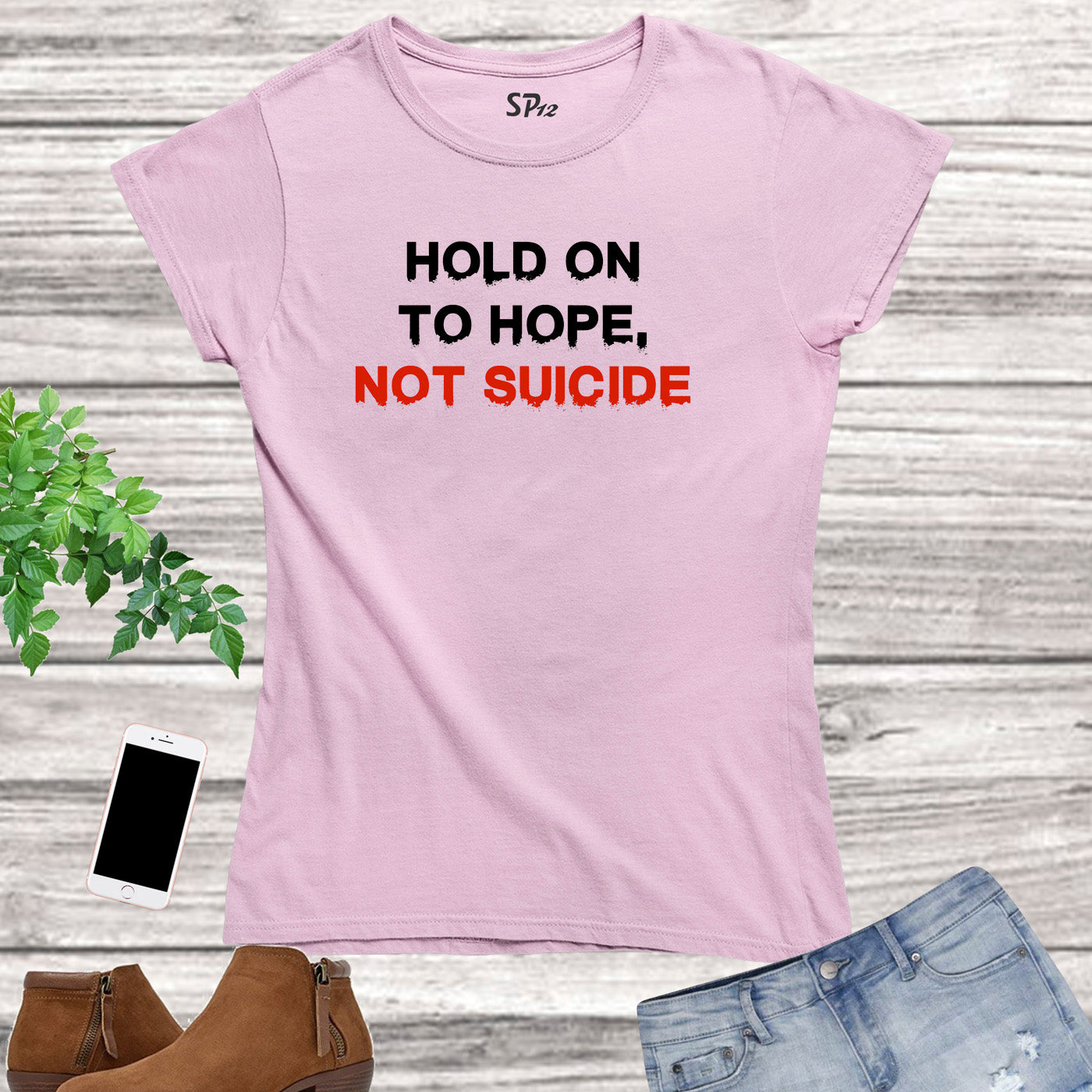 Hold On To Hope Awareness Women T Shirt