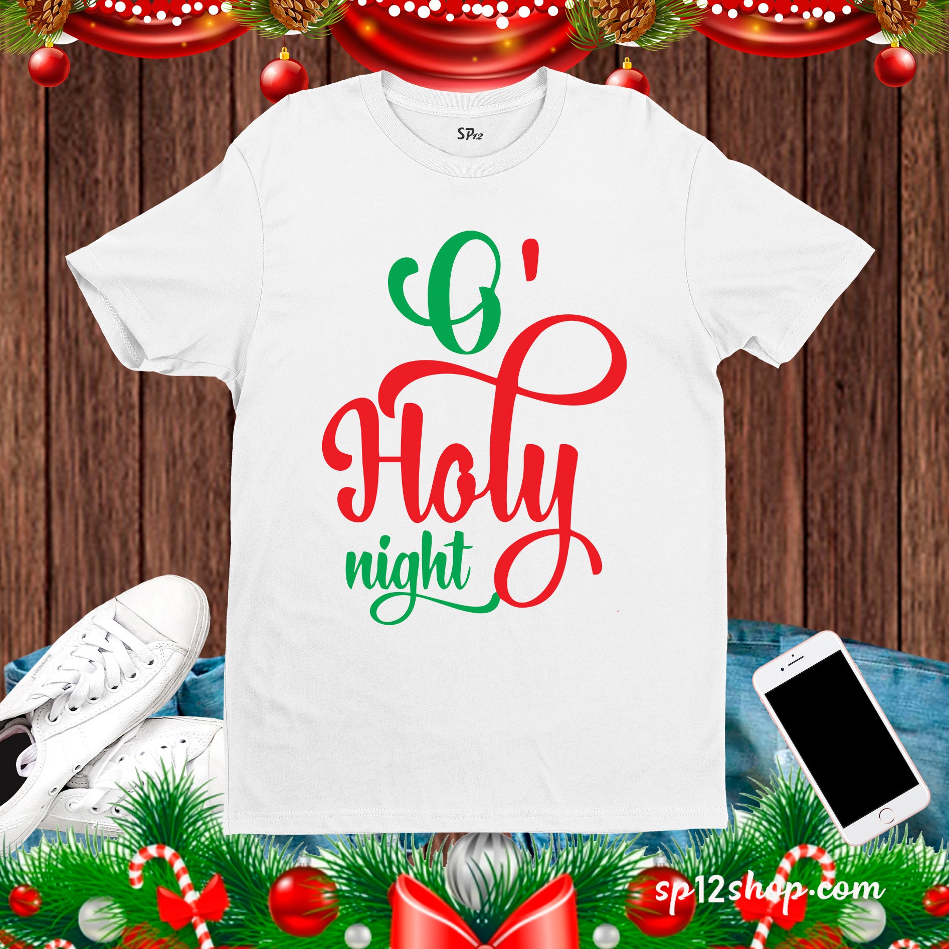 Holy Night Funny Christmas Gift T-Shirt tee
