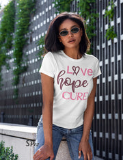 Hope Love Cure Breast Cancer T Shirt