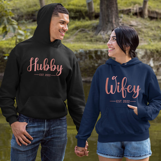 Hubby and Wifey Matching Hoodie