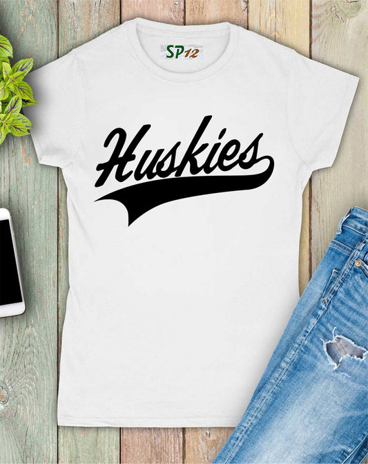 Huskies Dog Lover Women T Shirt