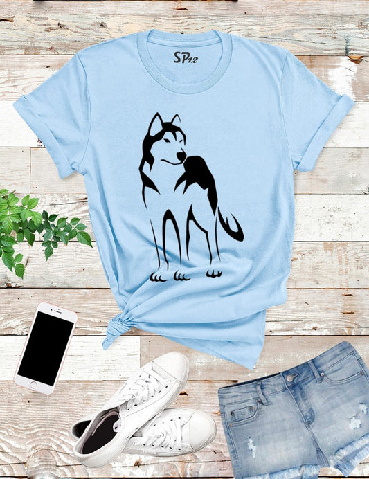 Husky Dog T Shirt