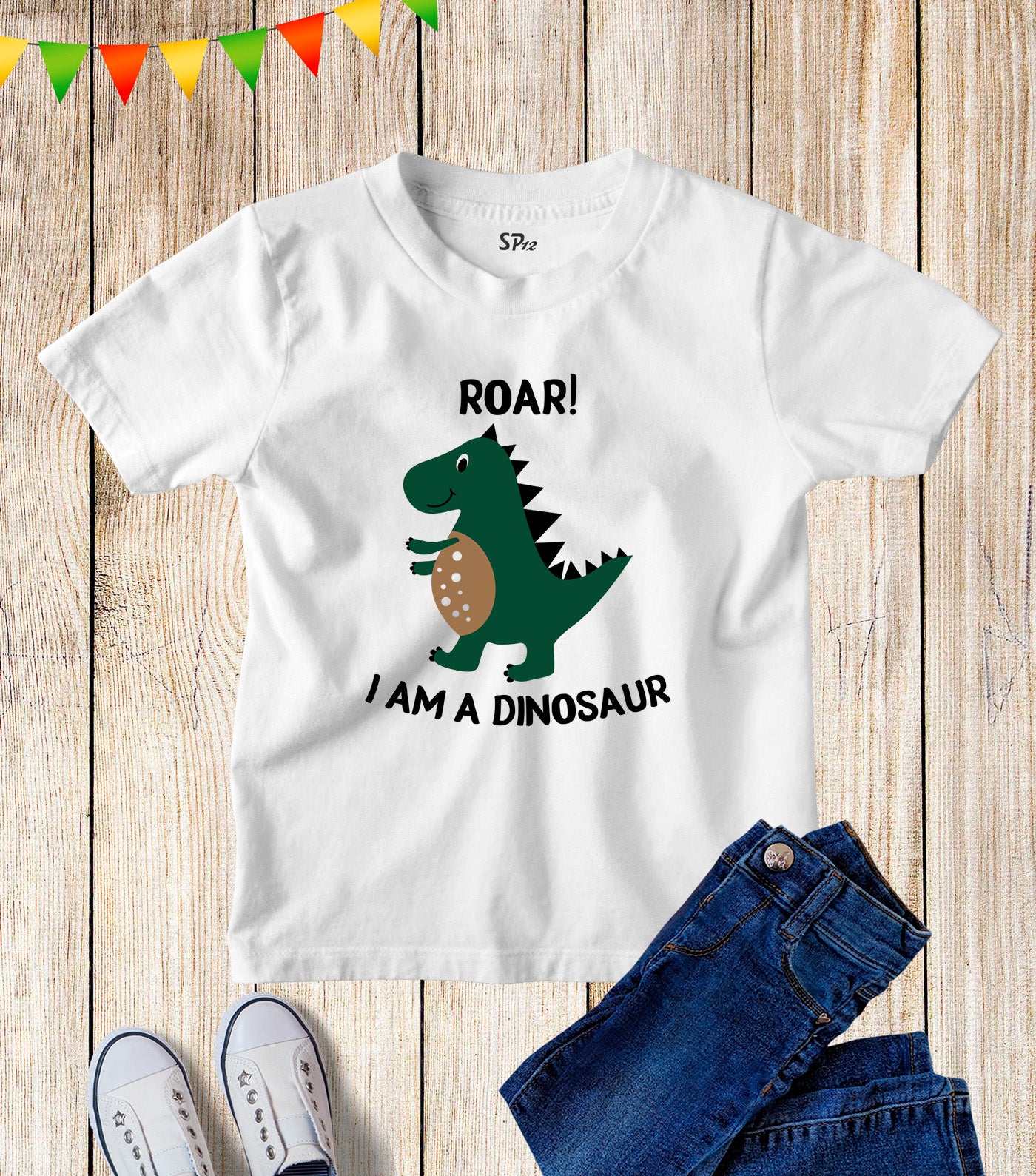Roar I Am a Dinosaur Kids T Shirt