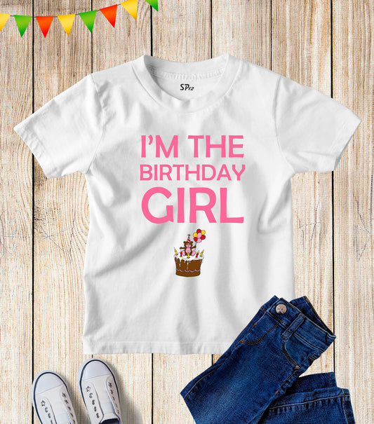 I Am The Birthday Girl Cake Kids T Shirt