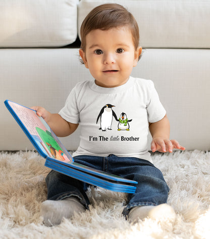 I Am The Little Brother Penguin Kids T Shirt