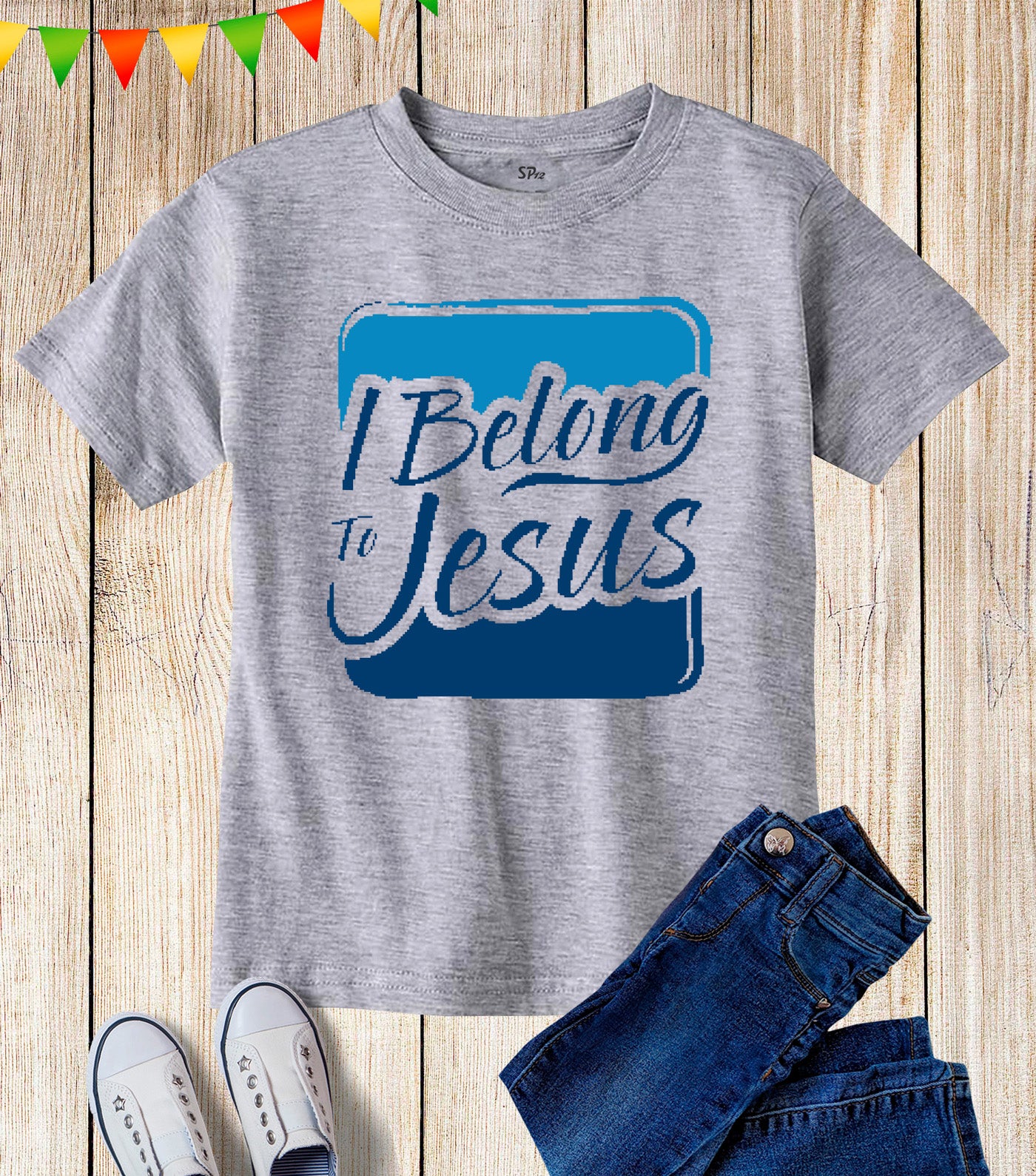 I Belong to Jesus Christ Christian Religious Slogan Faith Christmas Kids T Shirt