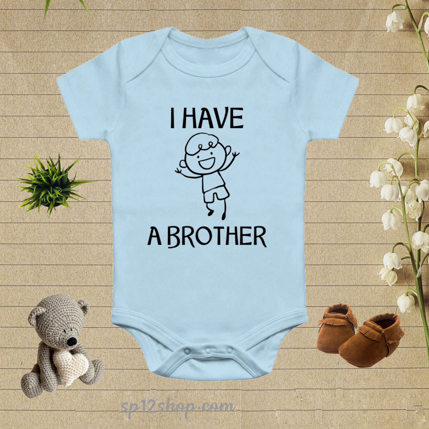 I Have A Brother Funny Baby Bodysuit Onesie