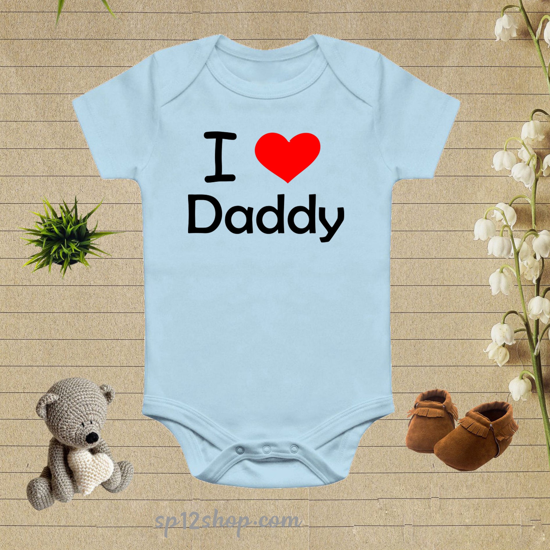 I Love daddy Baby Bodysuit Onesie