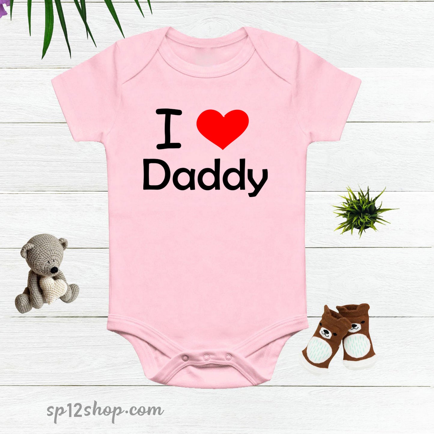 I Love daddy Baby Bodysuit Onesie