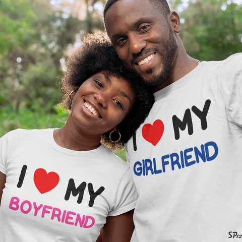 I Love My Boyfriend And Girlfriend Matching T Shirt
