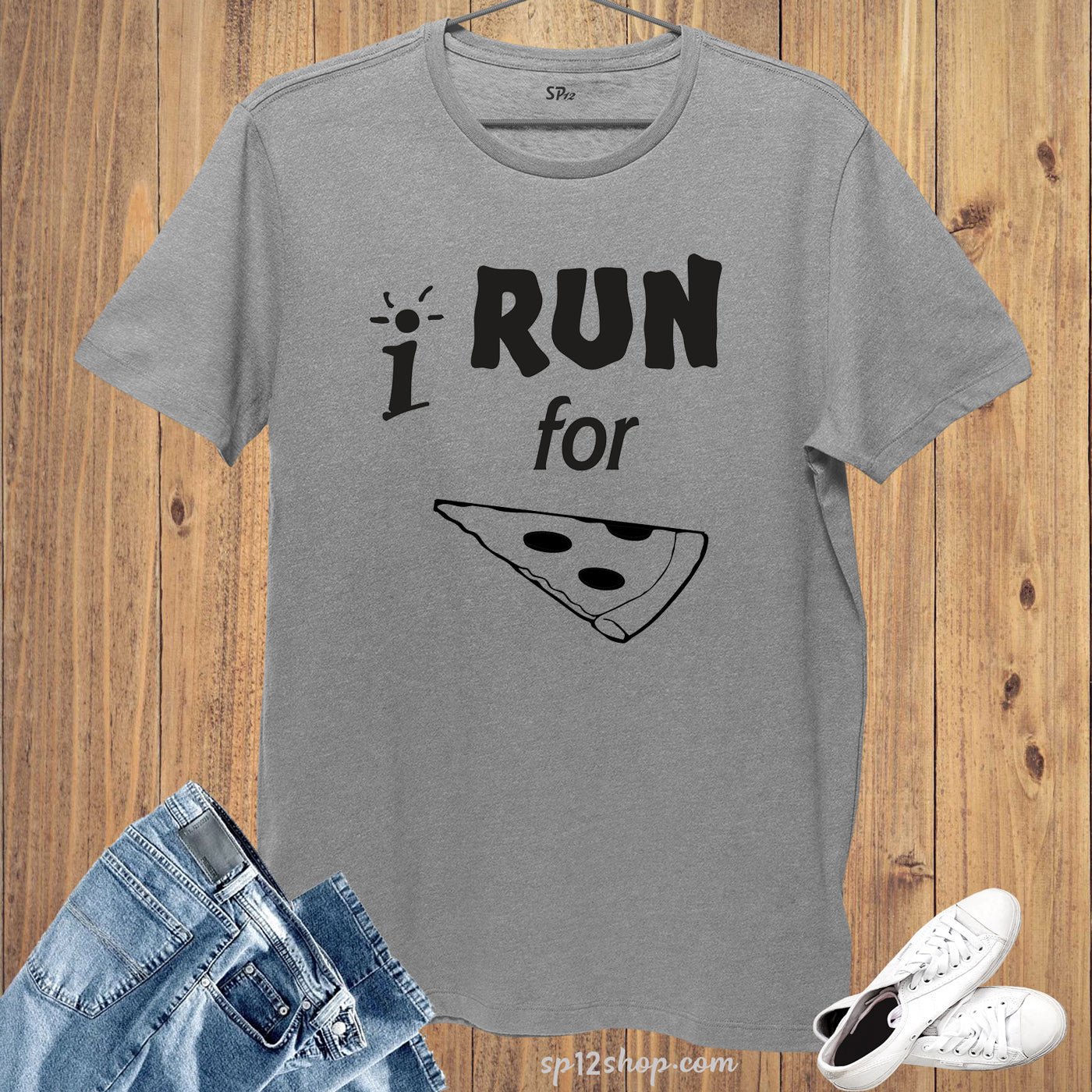 I run for Pizza Pizza-piece Funny T shirt