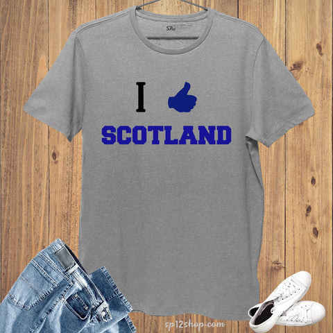 I Thumb Up Scotland Love Like Support Scottish Patriotic T Shirt