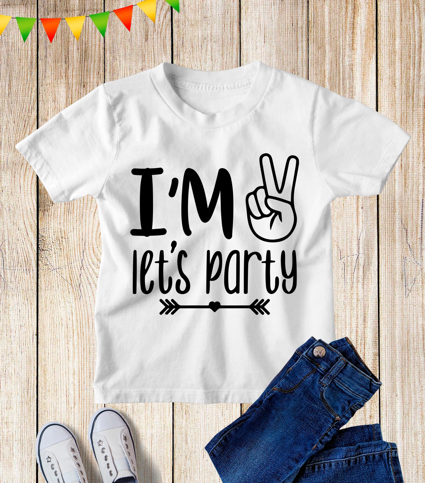 I'm 2 Lets Party Kids 2th Birthday T Shirt