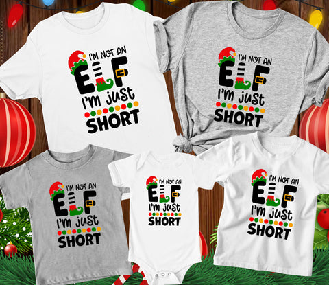 I'm Not An Elf I 'm Just Short Funny Joke Christmas T Shirt