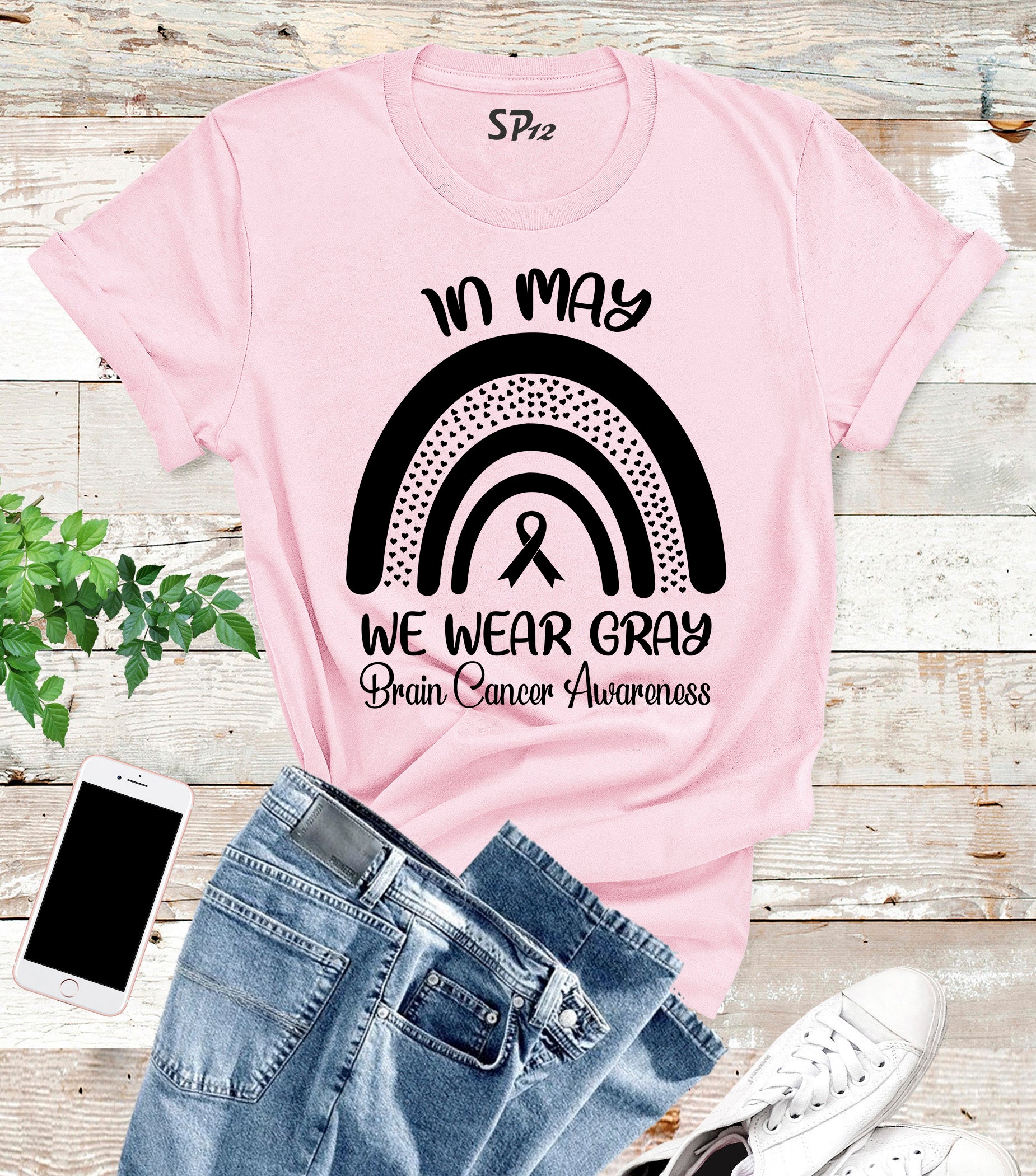In May We Wear Gray Brain Cancer Awareness T Shirt