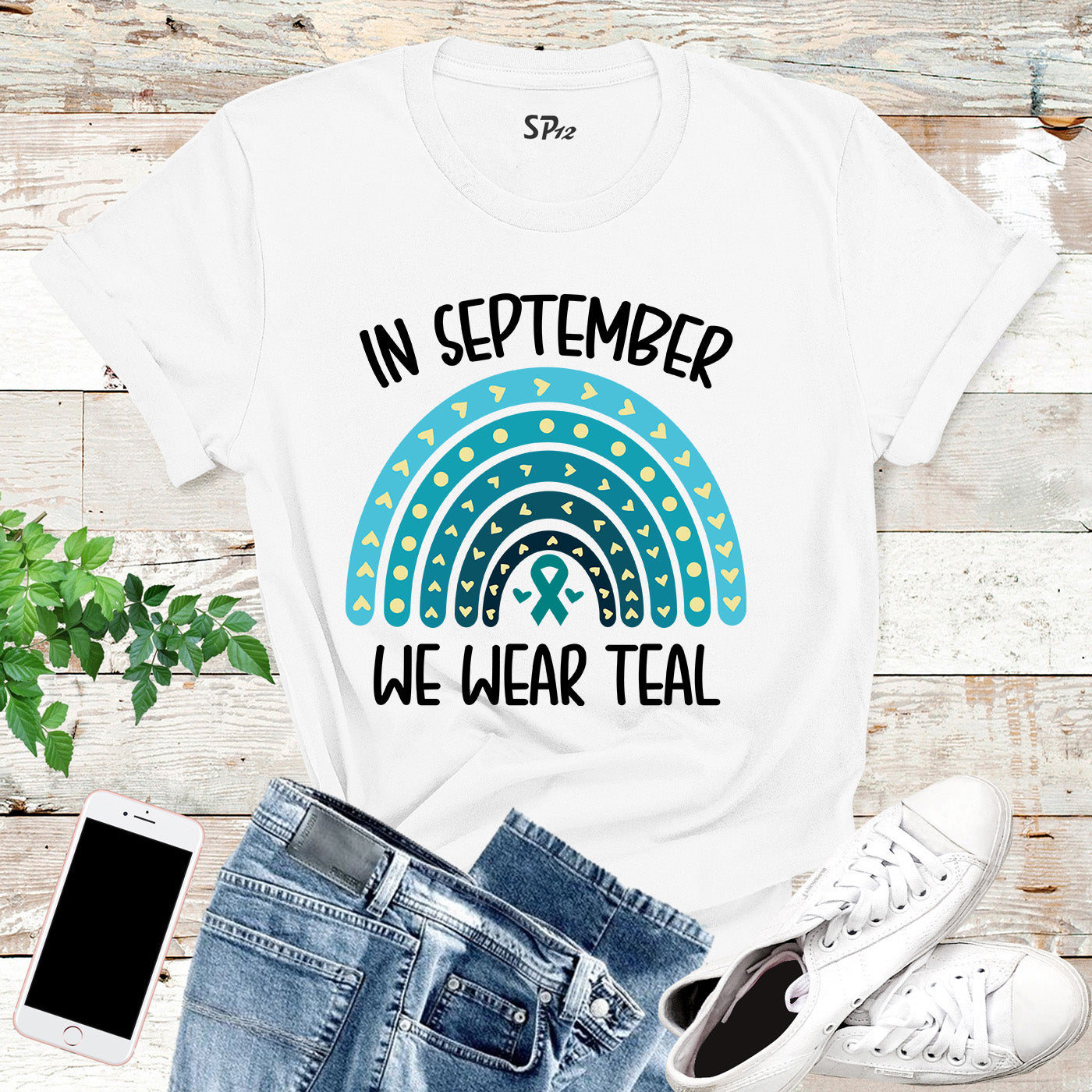 In September We Wear Teal Cancer Awareness T Shirt
