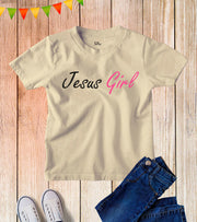 Kids Jesus Girl Christian Slogan T Shirt