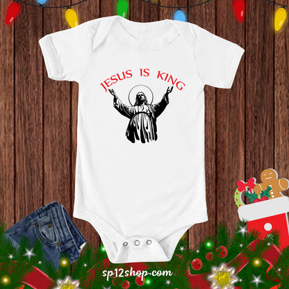 Jesus Is King Christian Church Christmas Gift Bodysuit