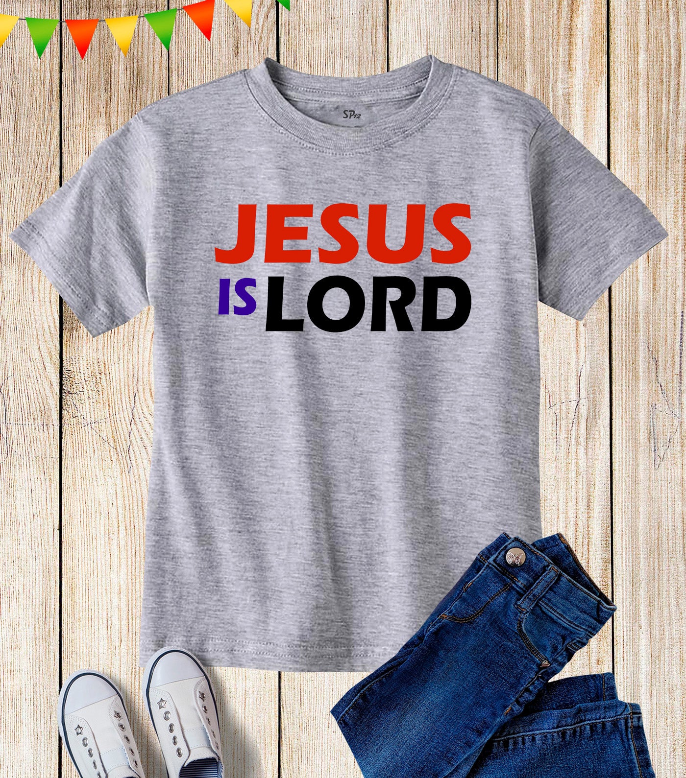 Kids Jesus is Lord Christmas Easter Christian T Shirt