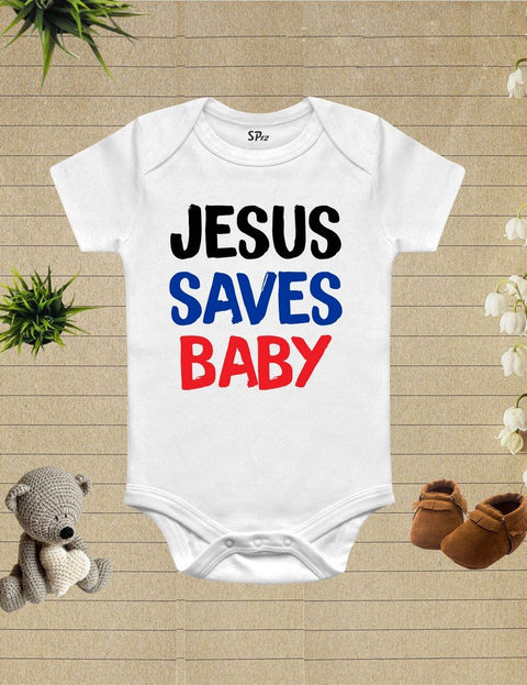 Jesus Saves Baby Bodysuit