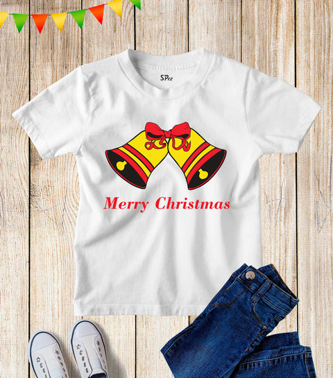Kids Merry Christmas Jingle Bell T Shirt Festive