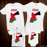 Jordan Flag T Shirt Olympics FIFA World Cup Country Flag Tee Shirt
