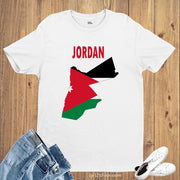 Jordan Flag T Shirt Olympics FIFA World Cup Country Flag Tee Shirt