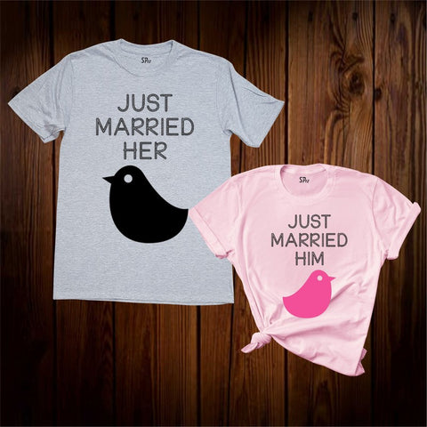 Just Married Couple T Shirt