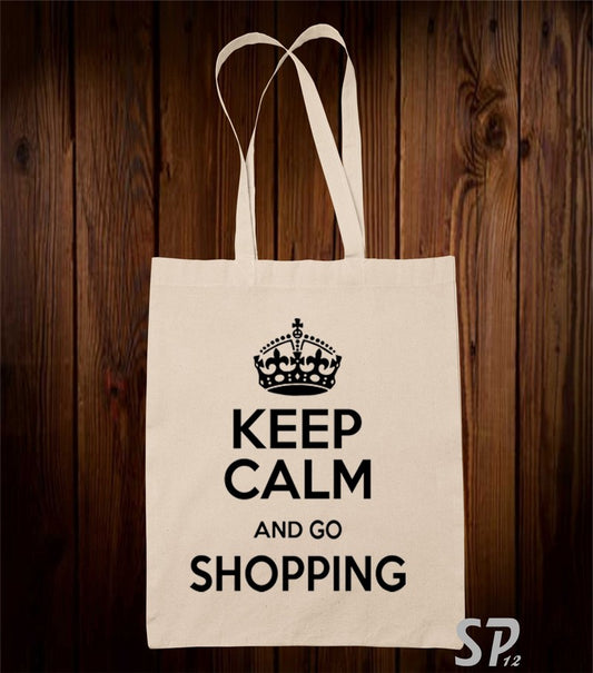 Keep Calm And Go Shopping Tote Bag